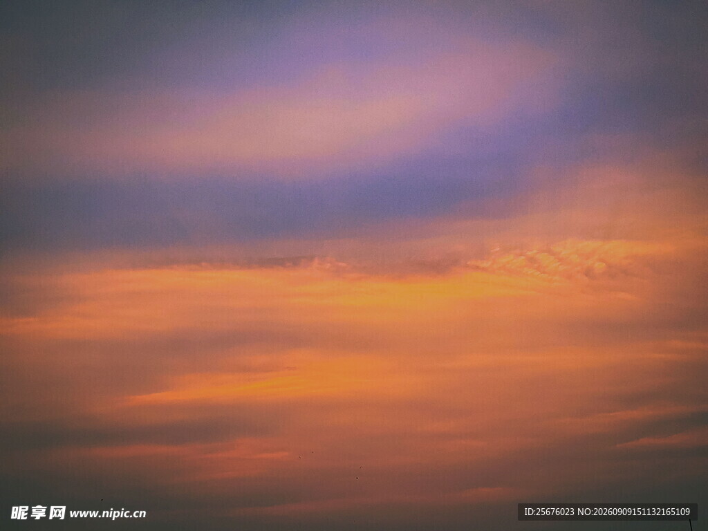 绚丽天空晚霞美景