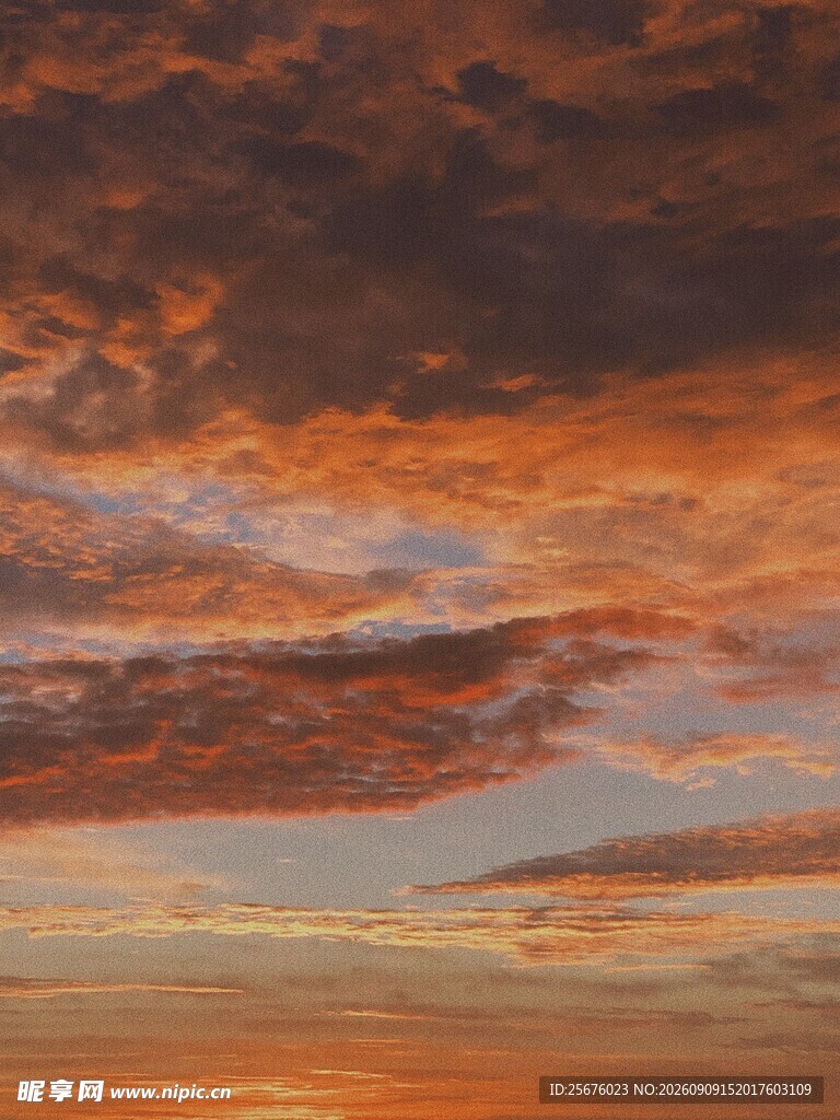壮丽晚霞天空美景