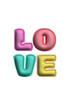 彩色立体LOVE字母造型