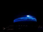 夜晚发光建筑的独特景观