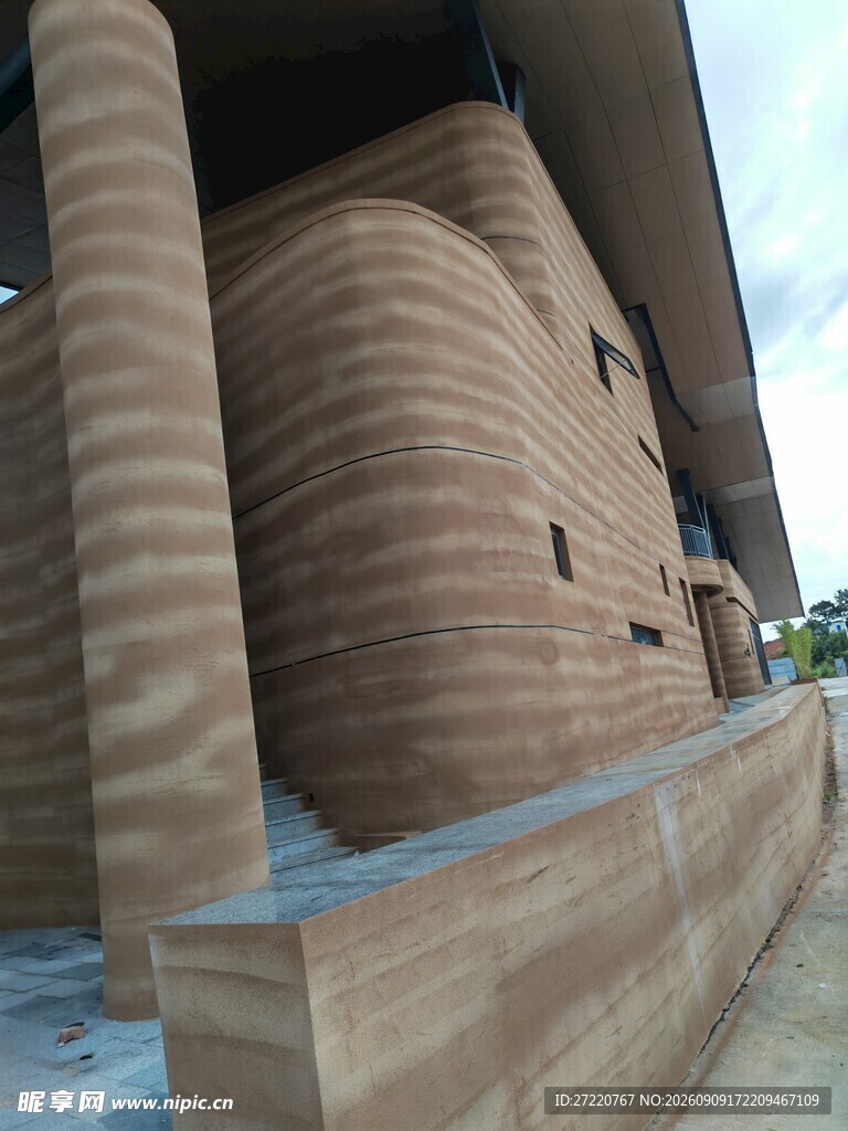 独特纹理的现代建筑外观
