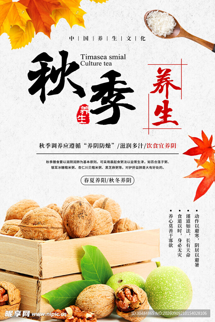秋季养生海报