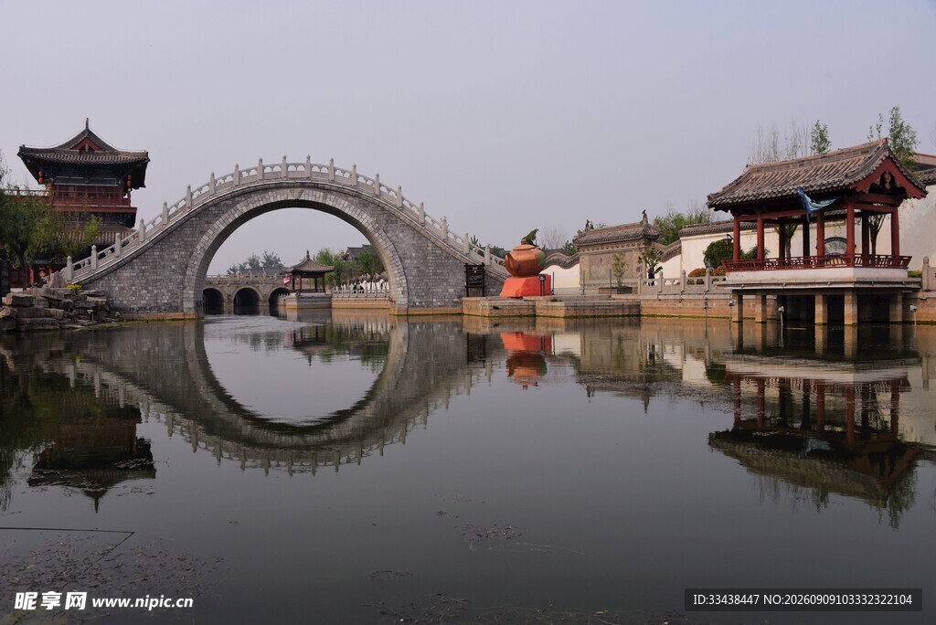 江南水乡拱桥古建筑美景