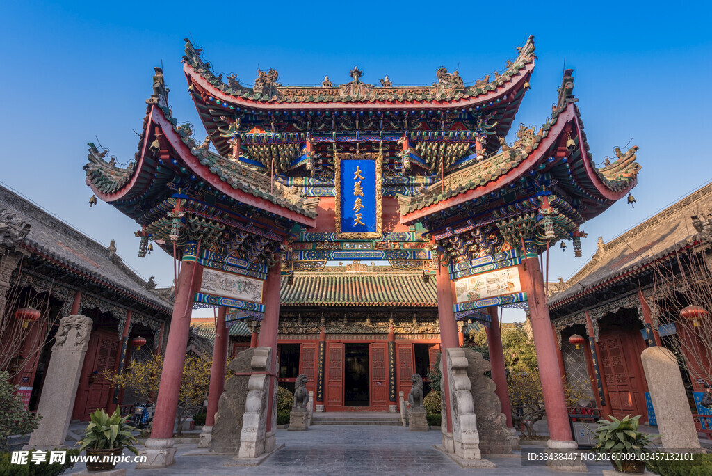 中式古典牌坊建筑景观