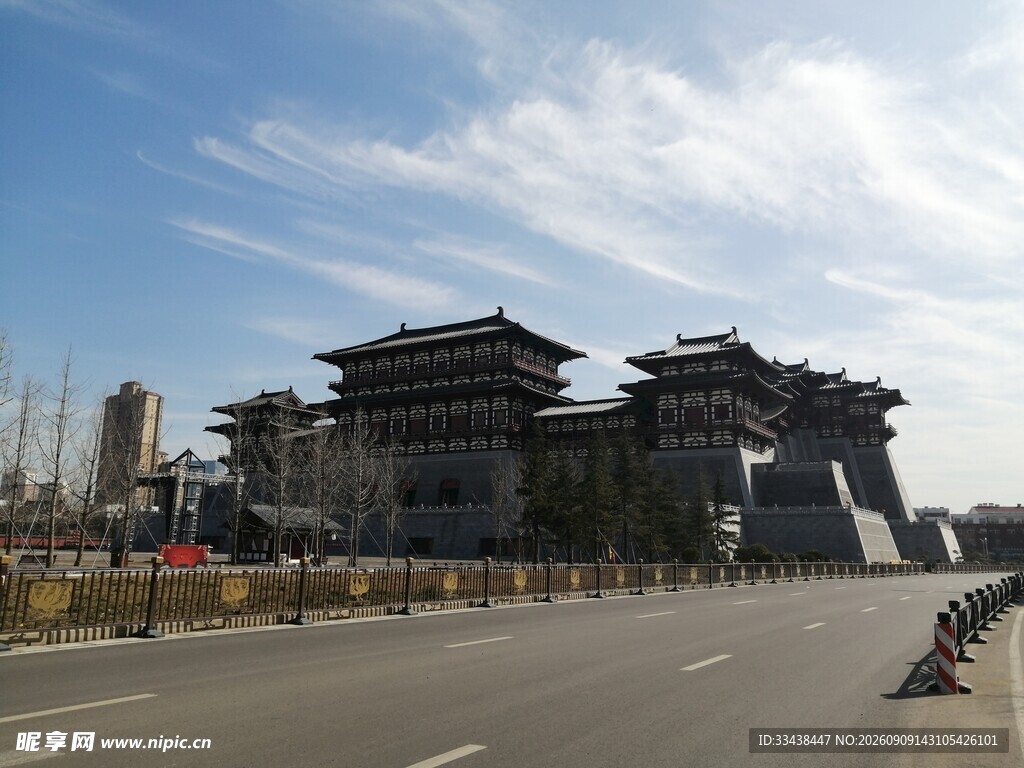 宏伟中式古建筑群