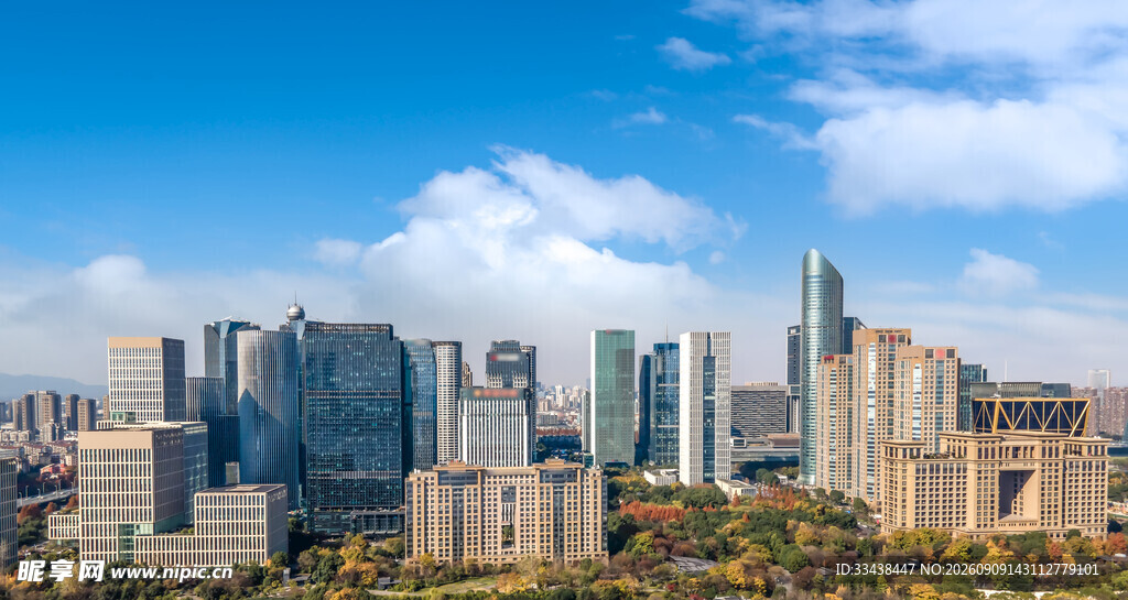 都市繁华天际线景观