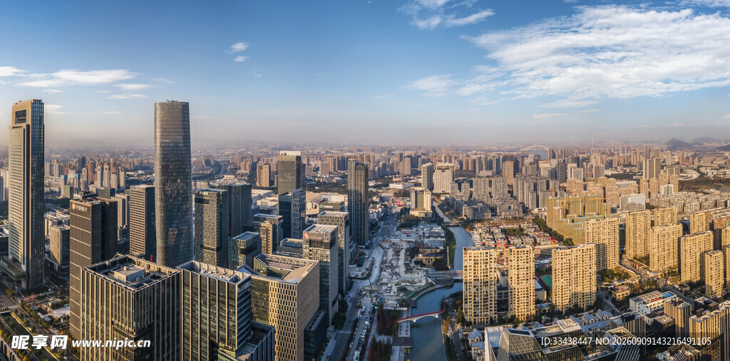 繁华都市天际线景观