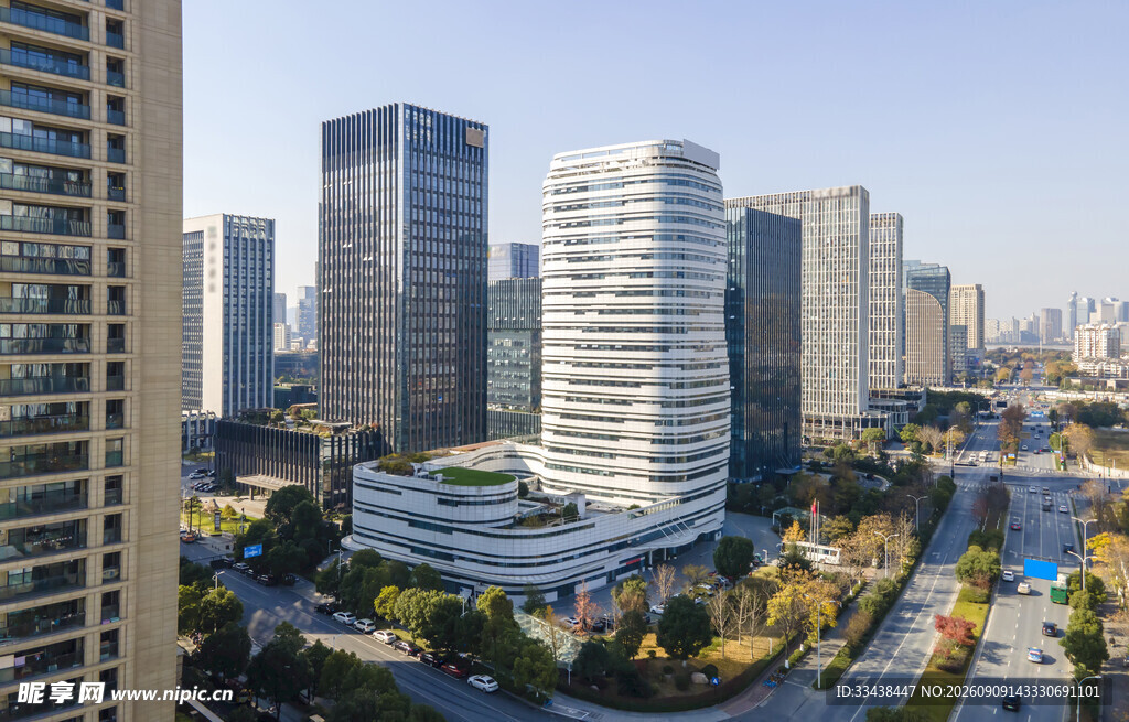 都市繁华天际线景观