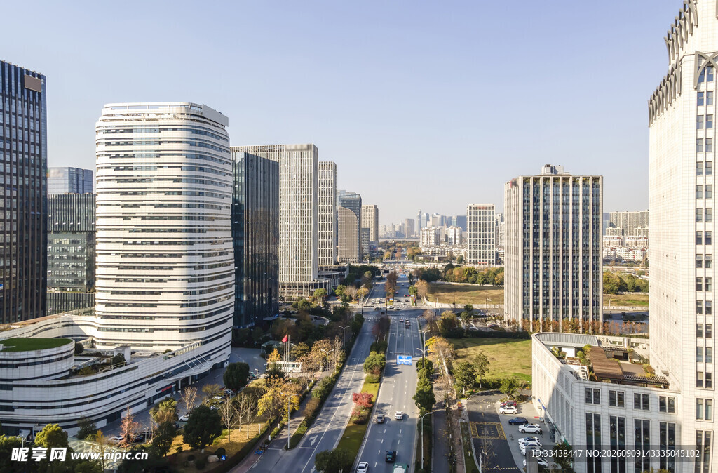 都市繁华景观俯瞰图