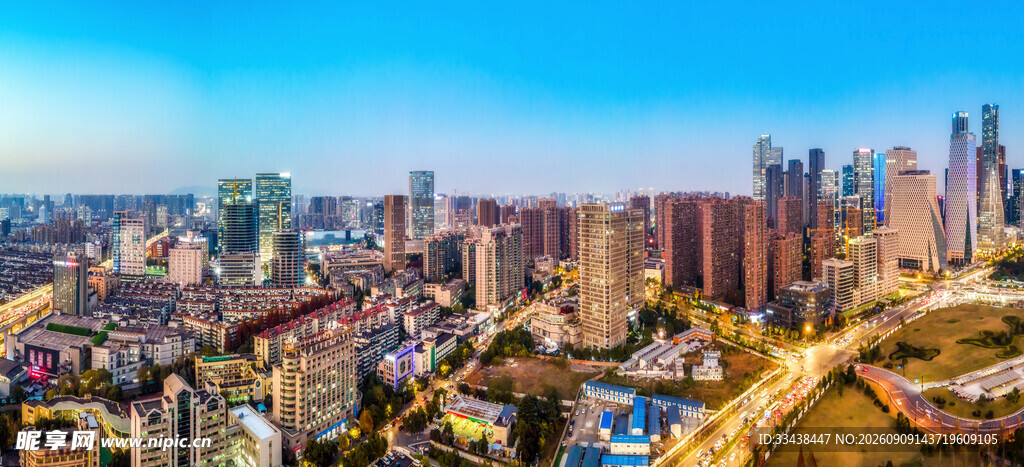 繁华都市天际线景观