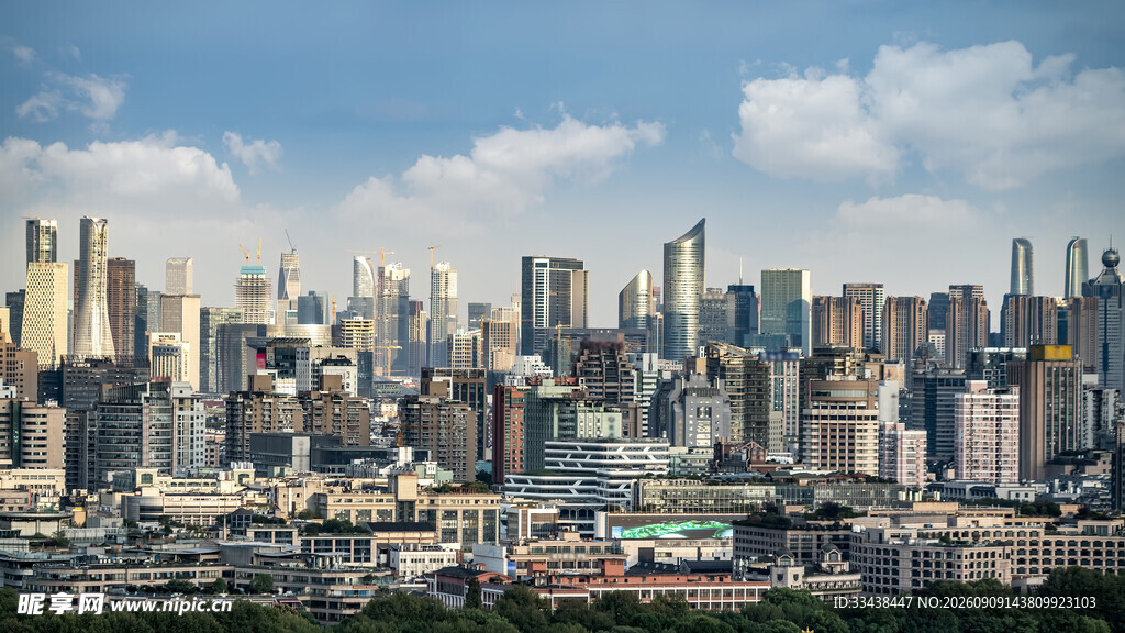 繁华都市天际线景观
