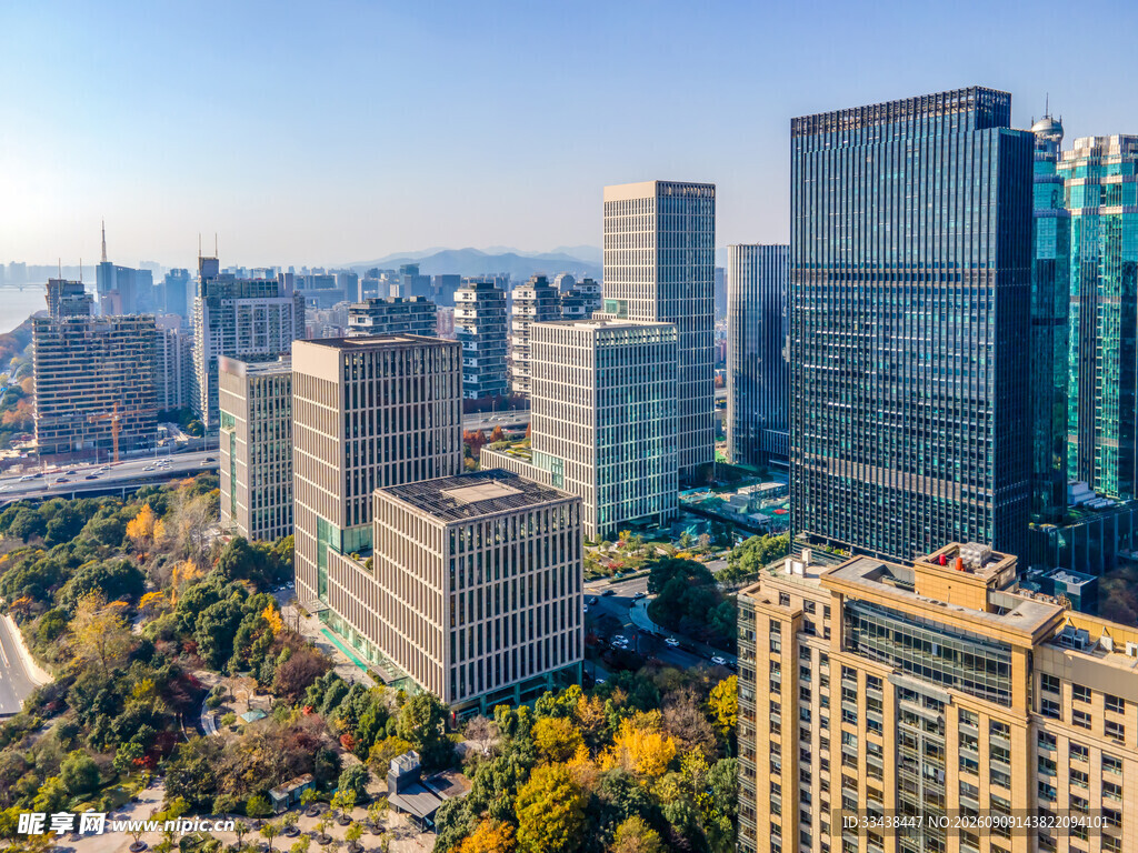 都市繁华天际线景观