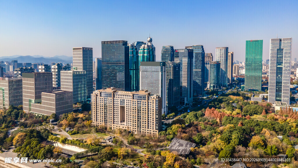都市繁华天际线景观