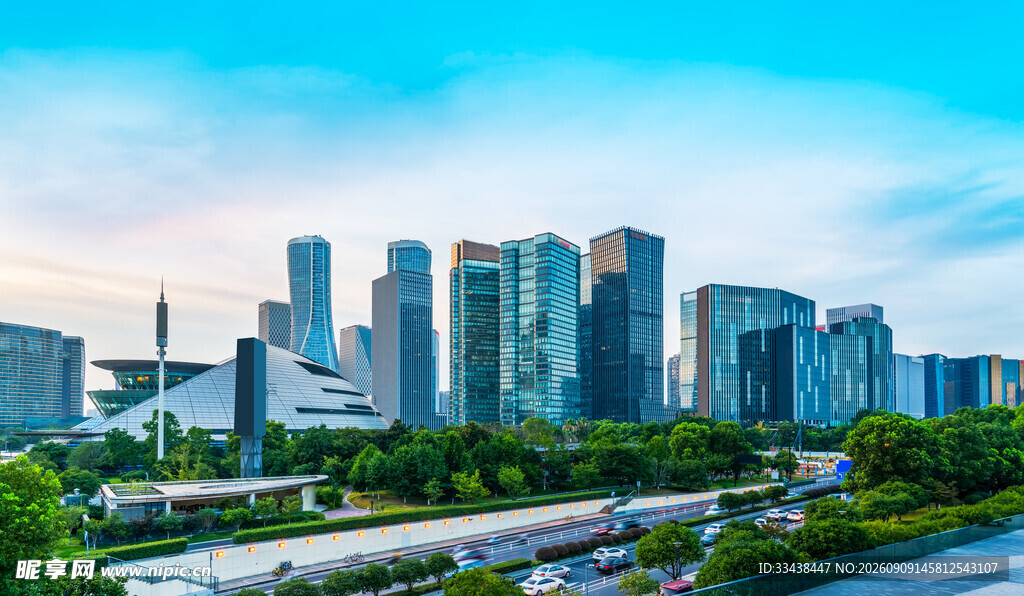 都市繁华天际线景观