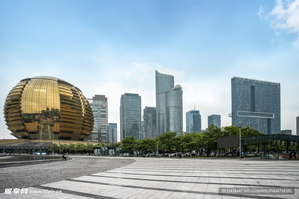 杭州城市地标建筑景观