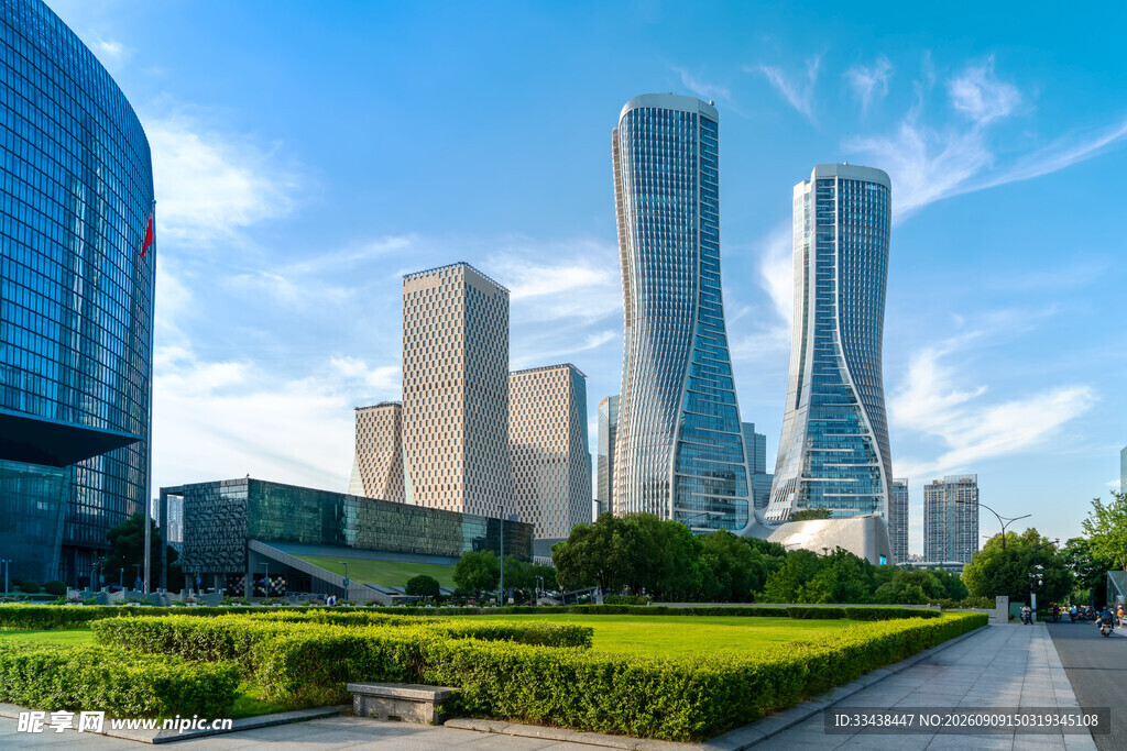 现代都市摩天大楼景观