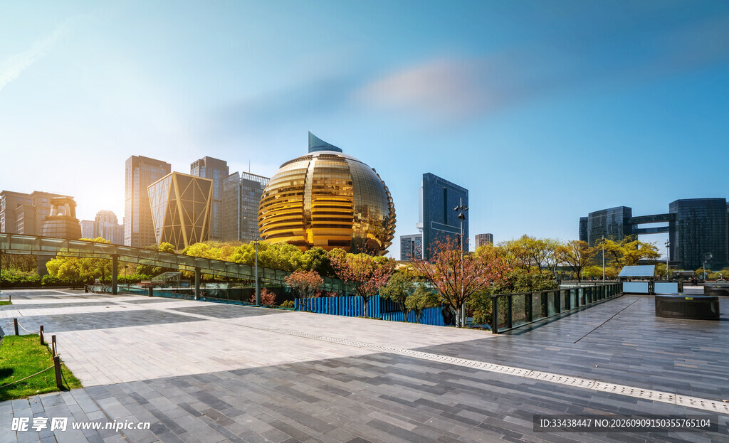 城市河畔美丽风光
