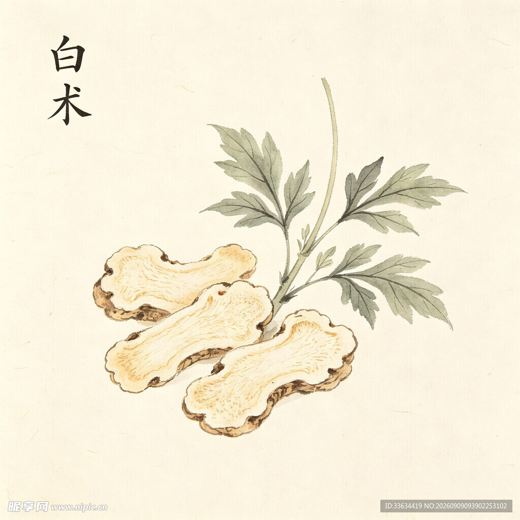 白术中药材特写