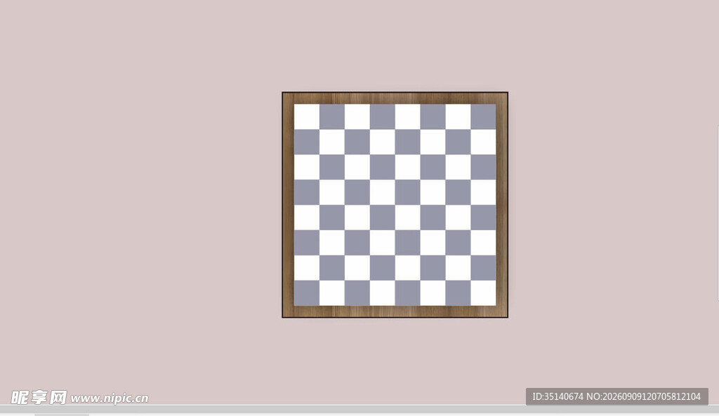 木质边框国际象棋棋盘