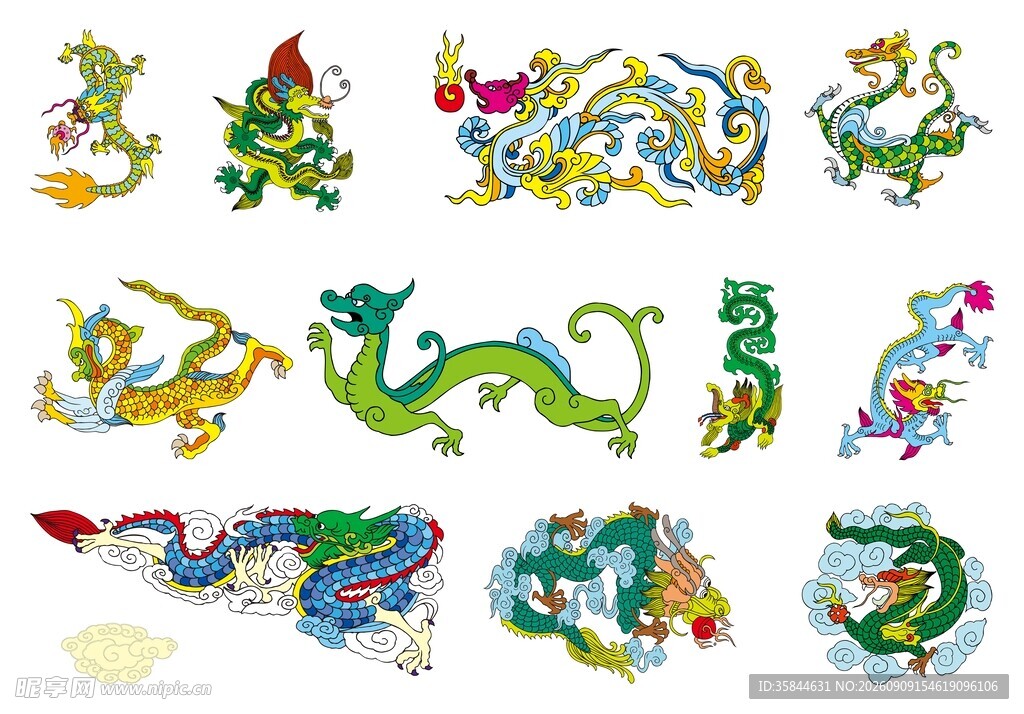 国风龙纹素材