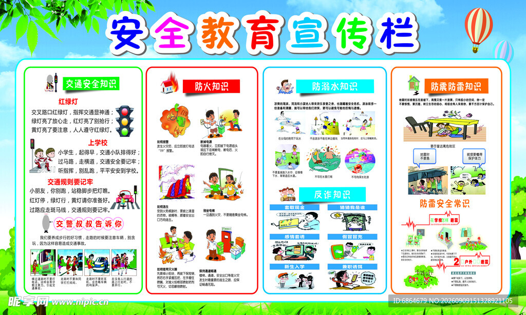 安全教育宣传栏展示