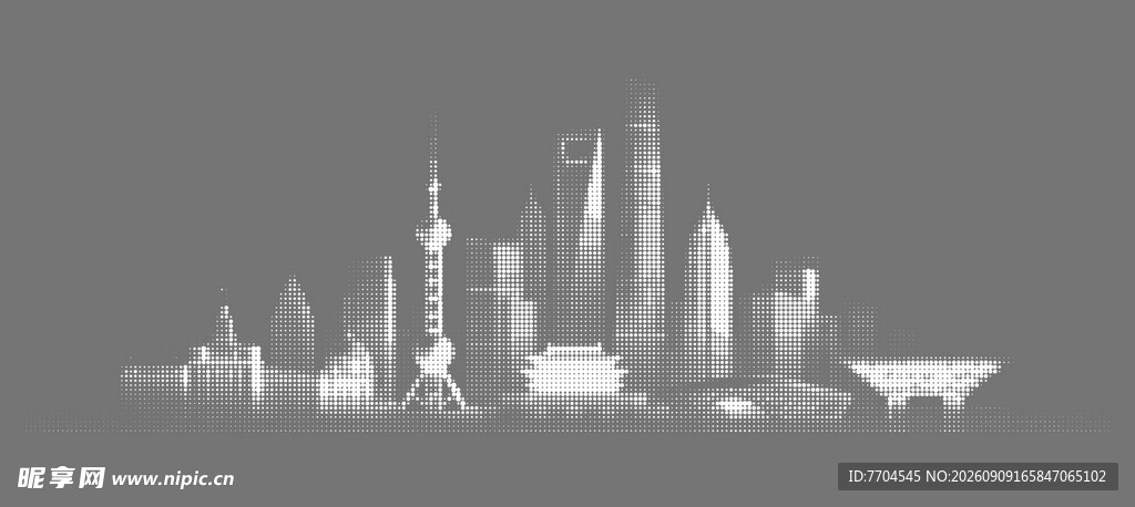 上海 未来城市天际线建筑景观