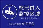 进入监控区域提示牌