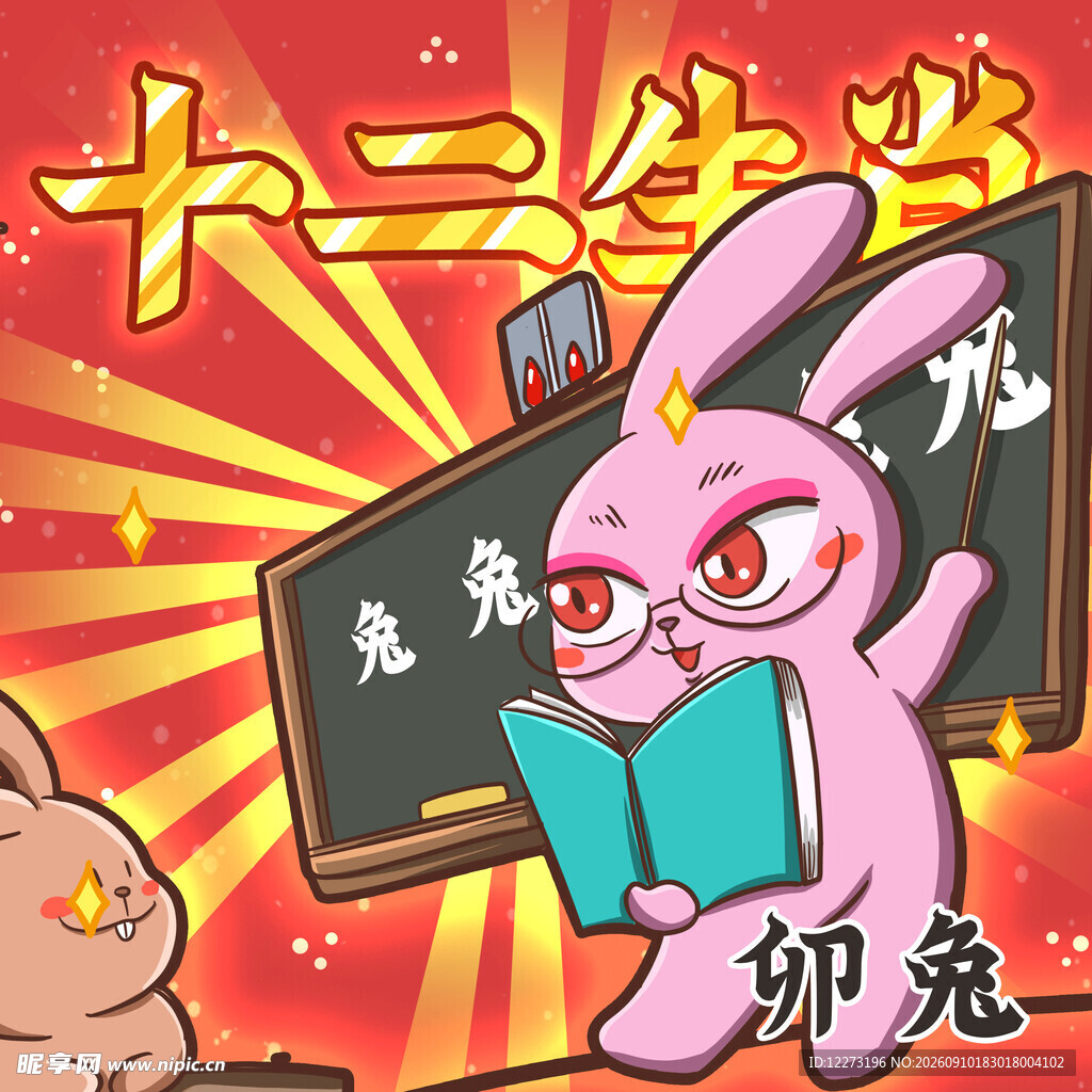十二生肖之卯兔形象展示