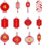 矢量灯笼图案