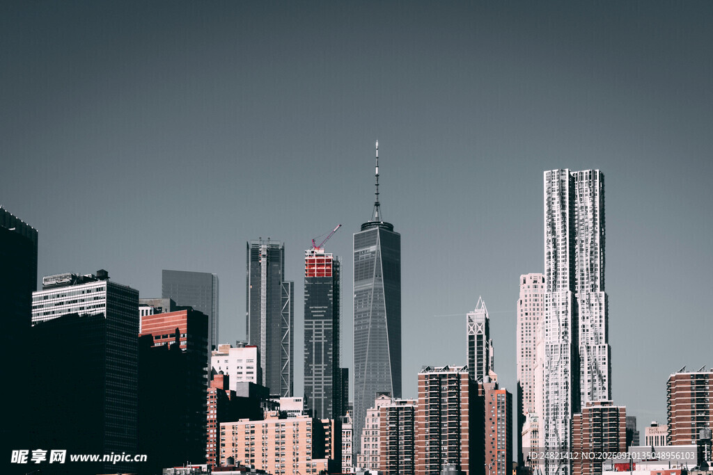 现代都市高楼林立景观