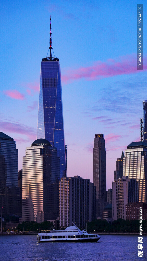 纽约天际线黄昏美景