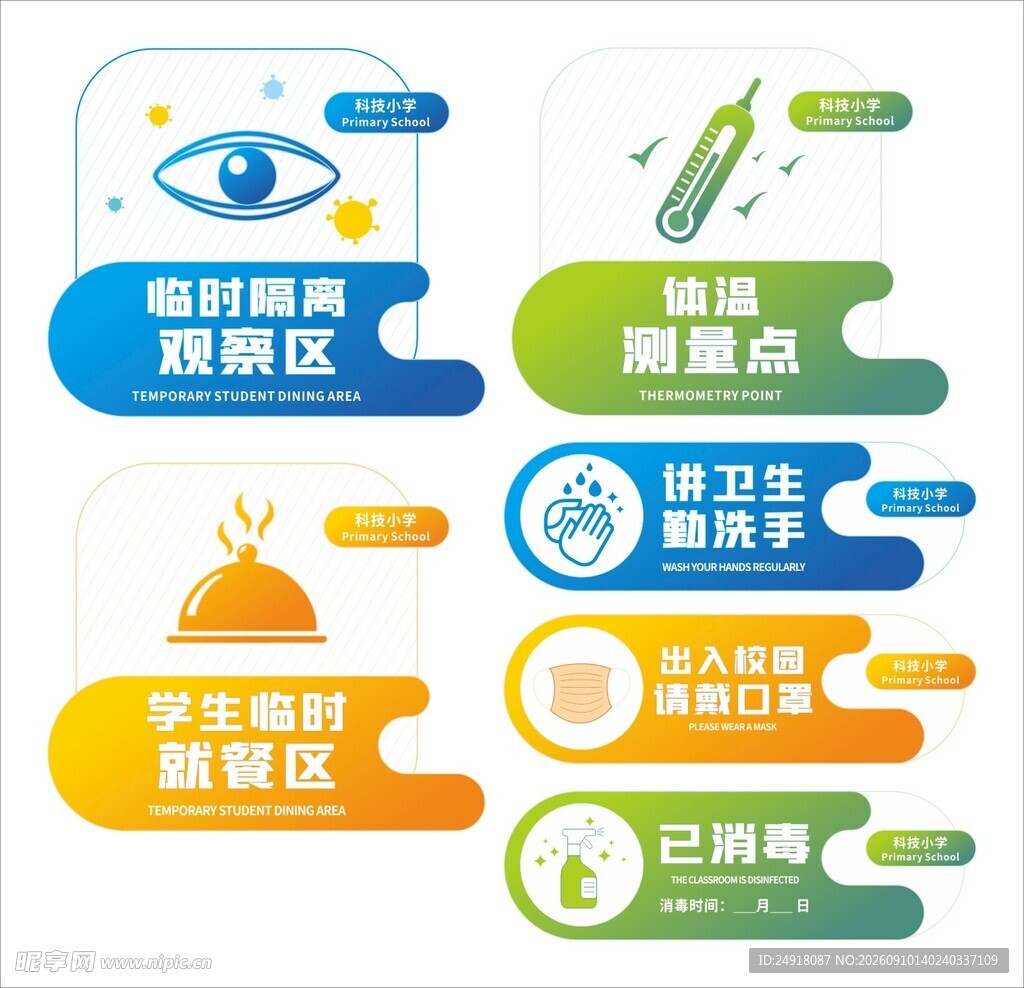 学校校园导视标识指示牌VI设计