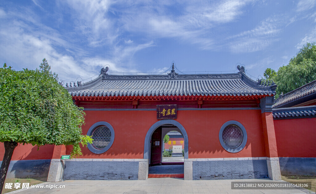 中式红墙古建筑景观
