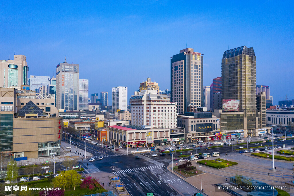 城市繁华街景俯瞰图