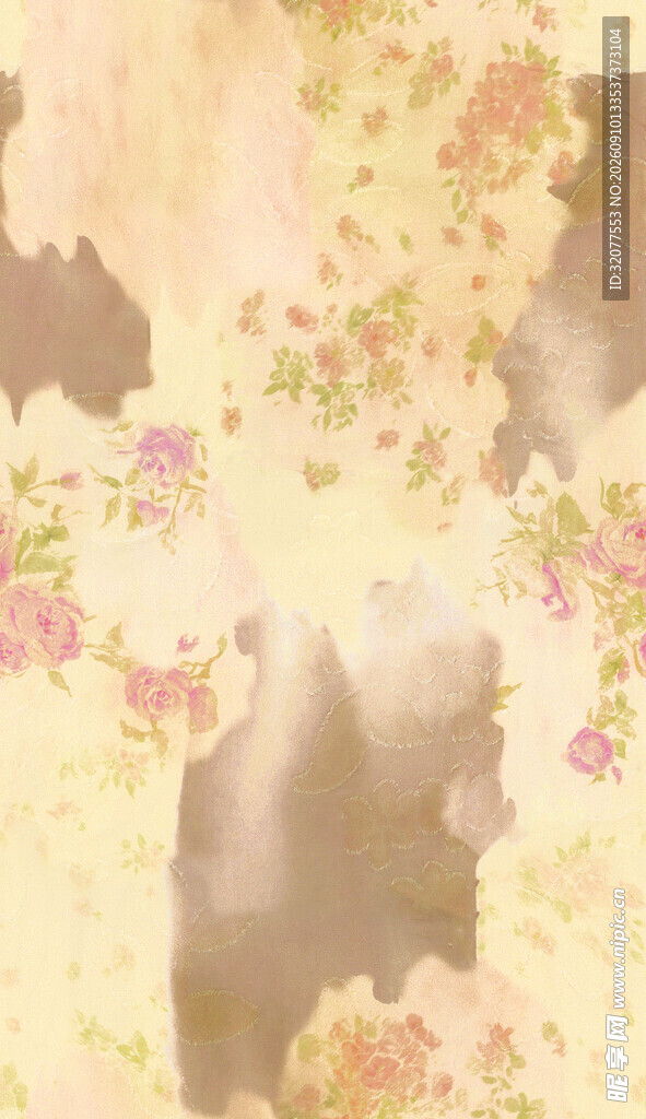 梦幻花卉背景纹理图案