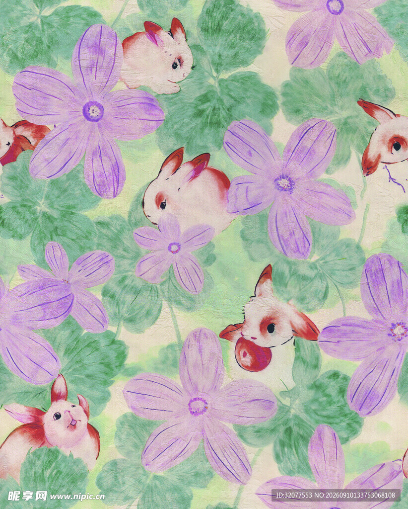 花卉兔子
