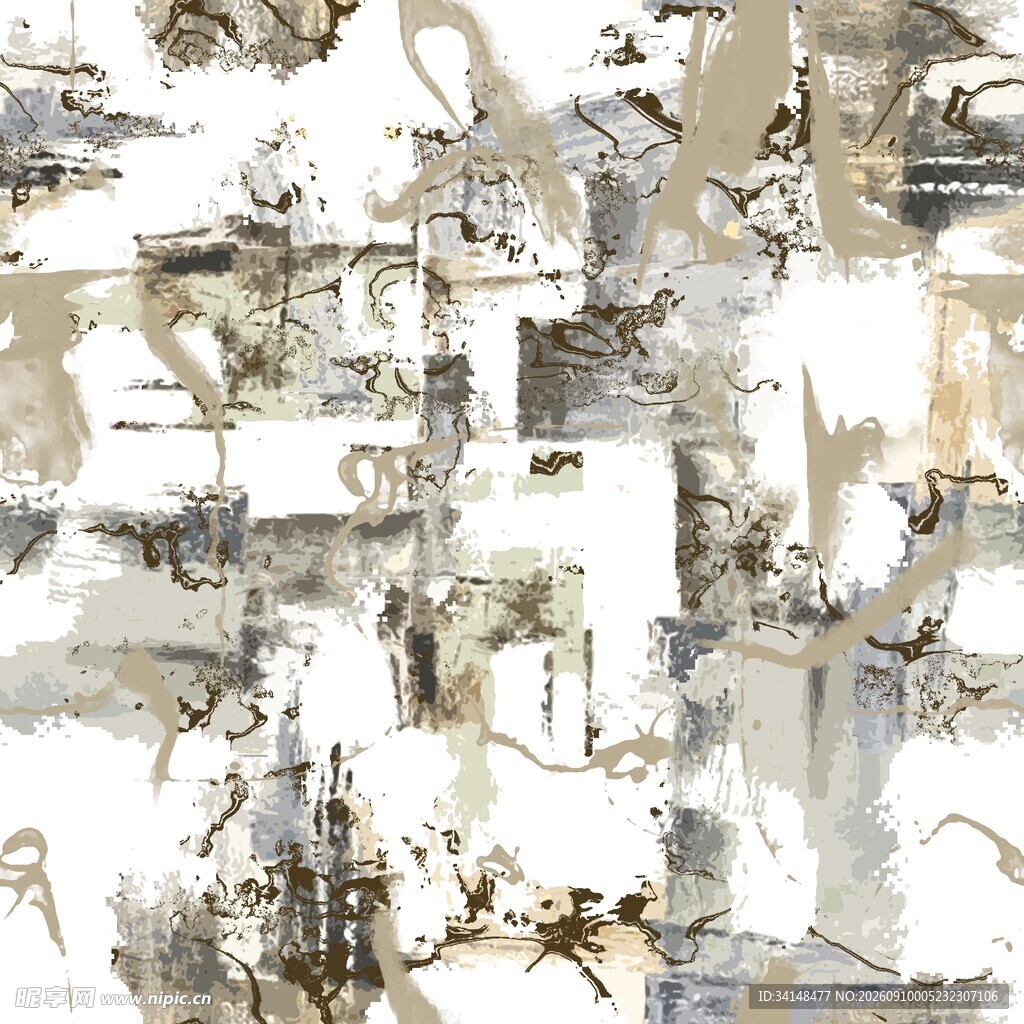 抽象水墨风格艺术画作