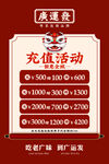 广运发粤菜充值活动展板