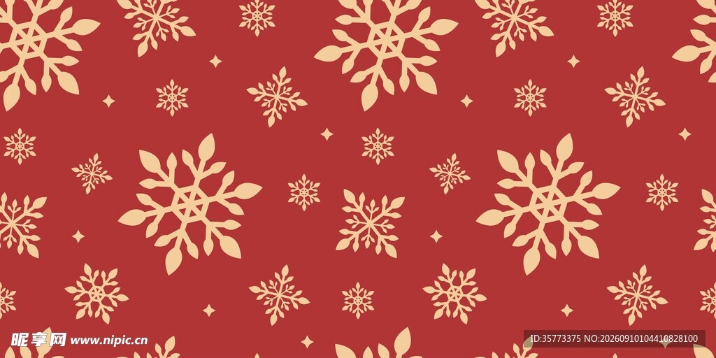 红底雪花底纹
