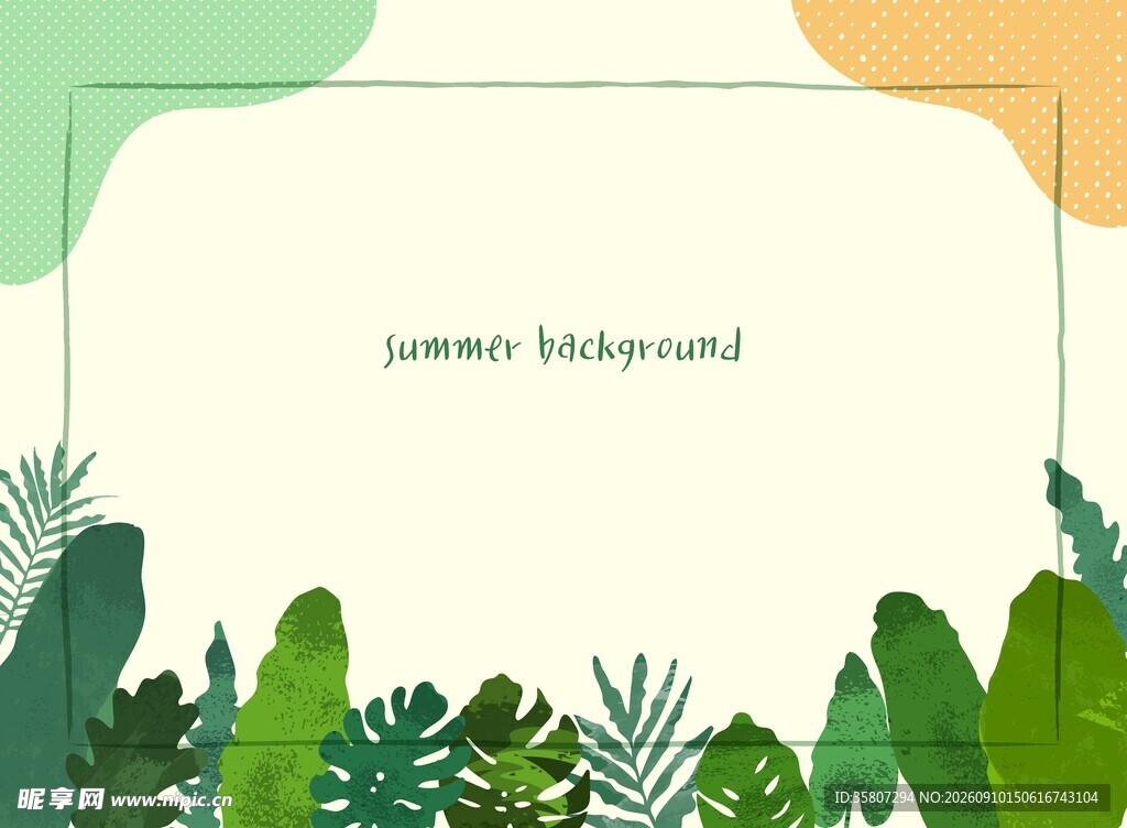 夏日绿植背景