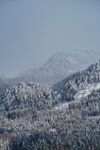雪覆山林的壮美山景