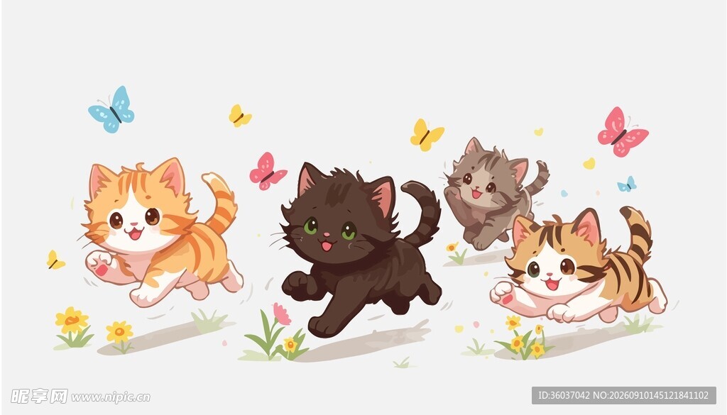 萌宠猫咪插画
