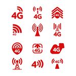 4G 通信图标