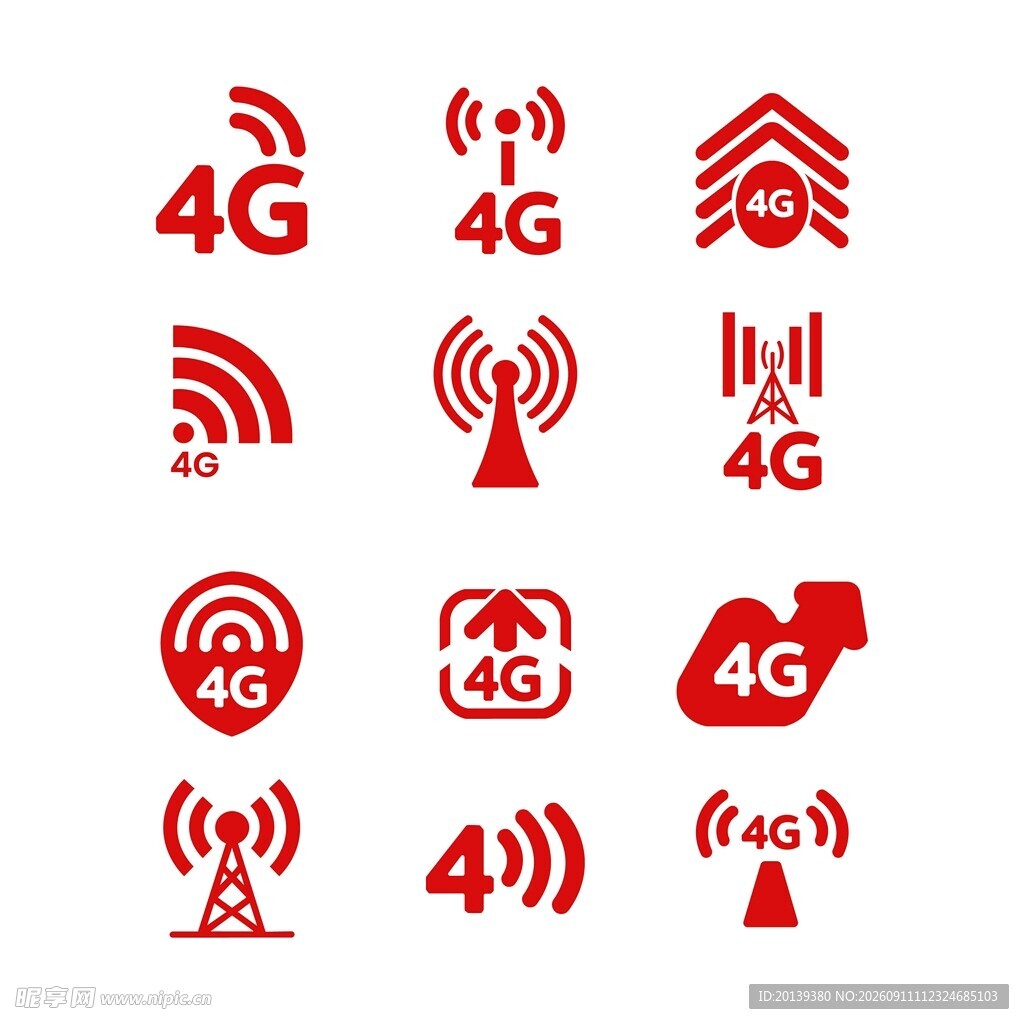 4G 通信图标