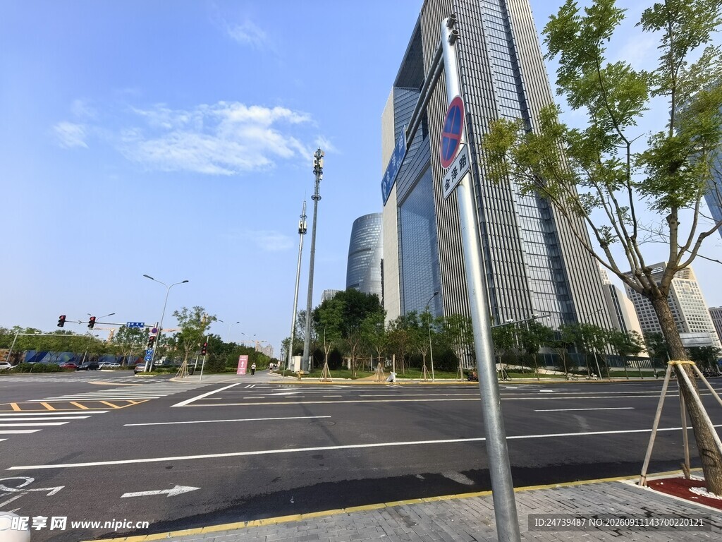 城市现代建筑景观一角