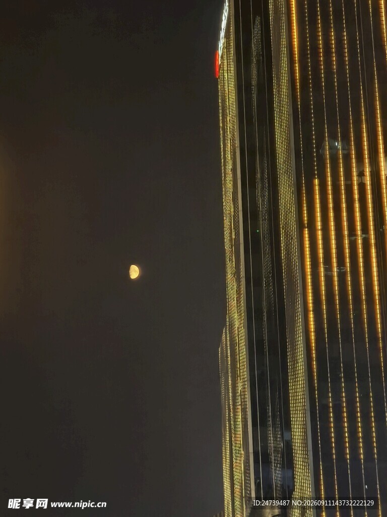 夜晚窗外朦胧景象
