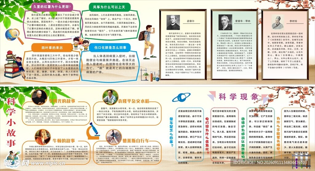 校园文化墙学校展板海报背景