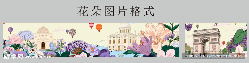 花卉围挡背景