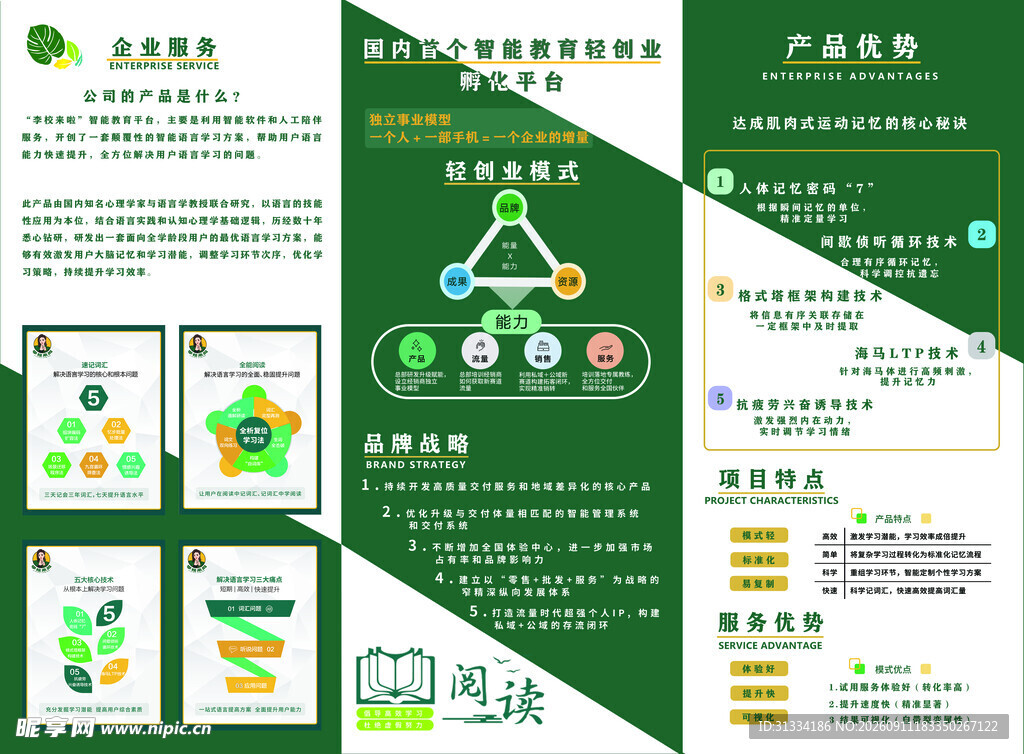 托管三折页