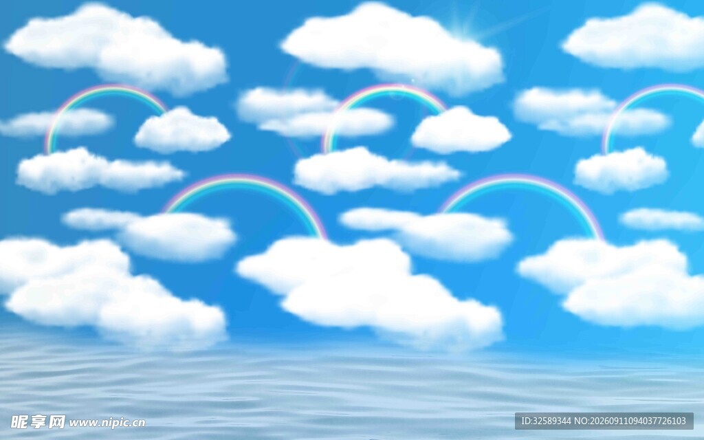梦幻蓝天与云端美景